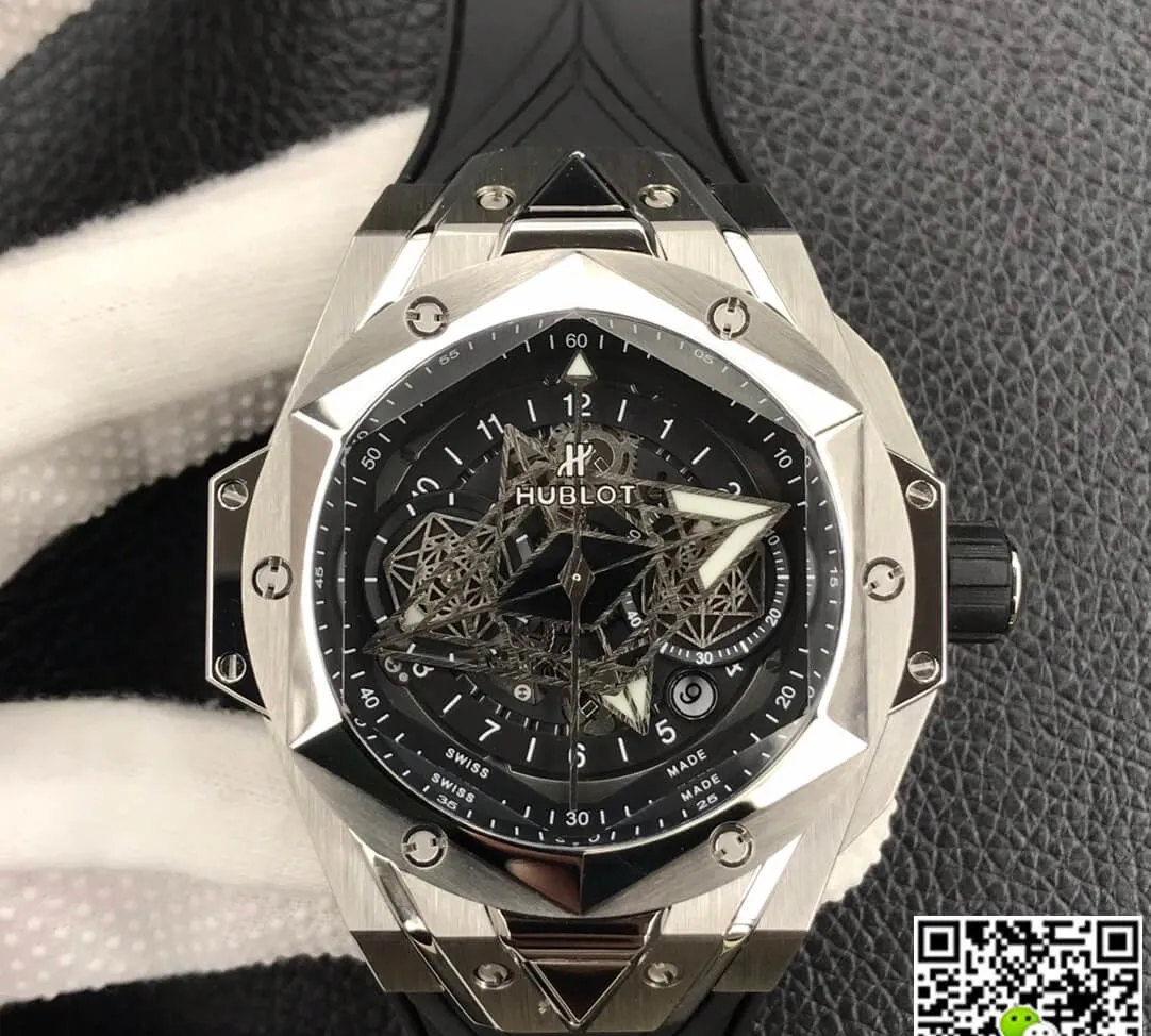 Hublot Big Bang Sang Bleu II 418.NX.1107.RX.MXM19 HB Factory 1:1 Best Edition Replica Watch Black Strap